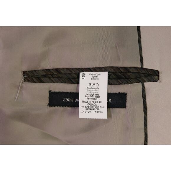 John Varvatos Men's Tan Cotton Lyocell Stretch Blazer 2-Btn 44R 44L - Picture 9 of 10